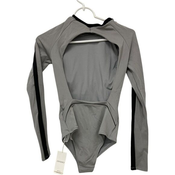 OYSHO Womens Swimsuit Bathing Suit Size S Gray Long Sleeve 2484/329 NWT - Picture 3 of 10
